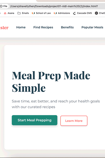 Meal Prep Assistant Tool